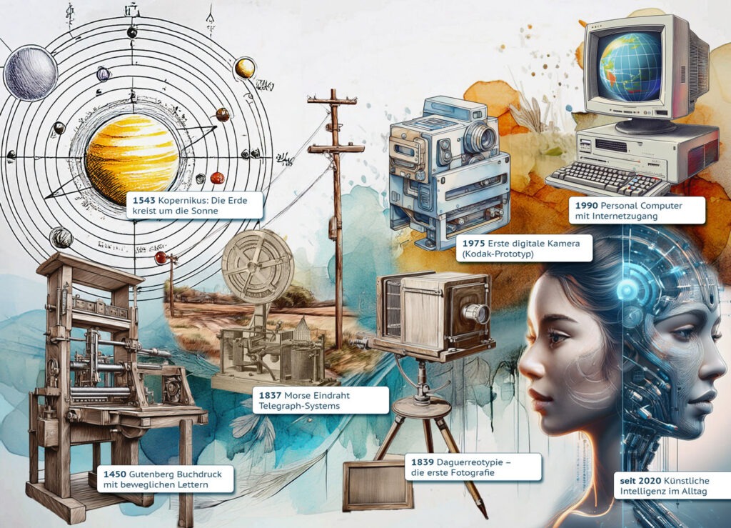 Künstliche Intelligenz, digitale Fotografie, Steven Sasson, Kodak, Galileo Galilei, Kopernikus, Innovation, Wandel, Technikgeschichte, Angst vor Veränderung, Zukunft
